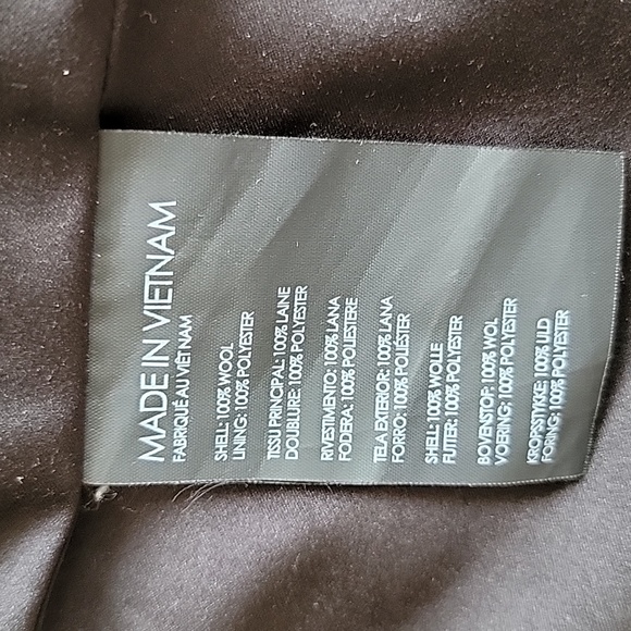 Club Monaco Black Boucle Wool Coat XS - Picture 12 of 12